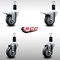 Service Caster 3.5'' SS Thermoplastic Rubber Swivel 1-3/8'' Expanding Stem Caster Set 2 Total Lock Brakes, 4PK SCC-SSEXTTL20S3514-TPRB-2-S-2-138 - alternate 2